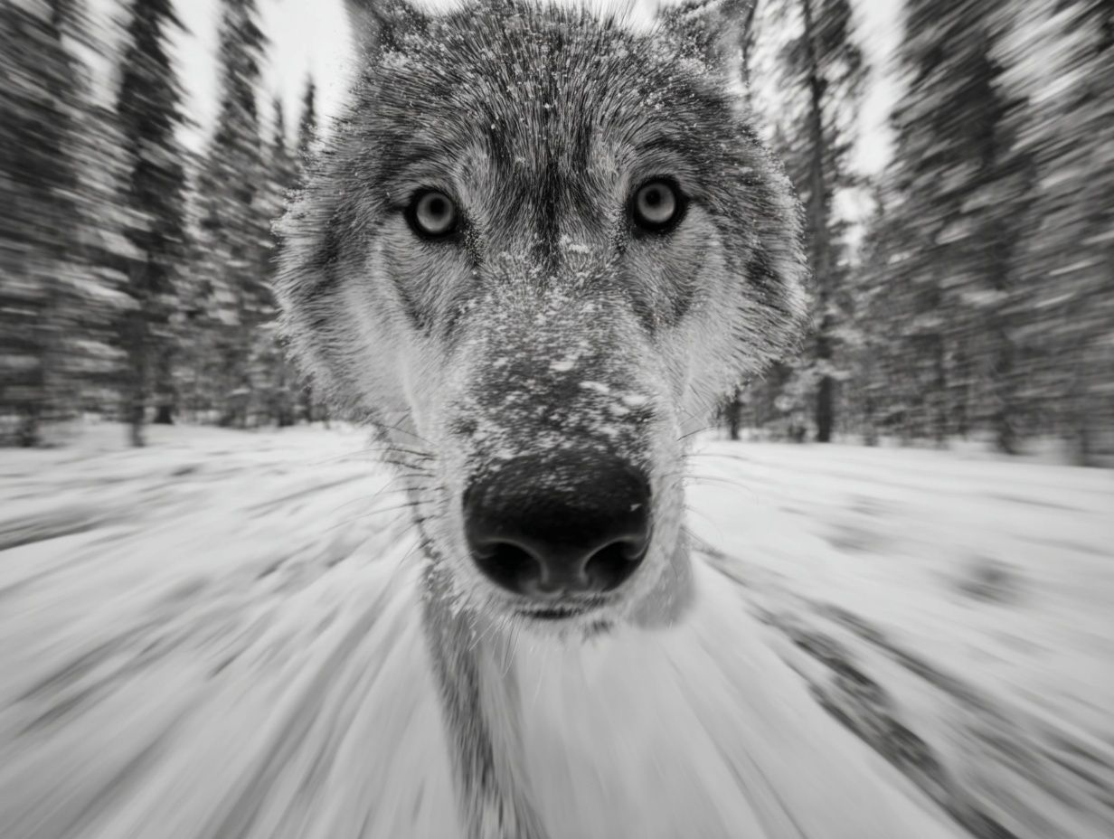 Wolf in Snow Photography Poster. poster — photography art