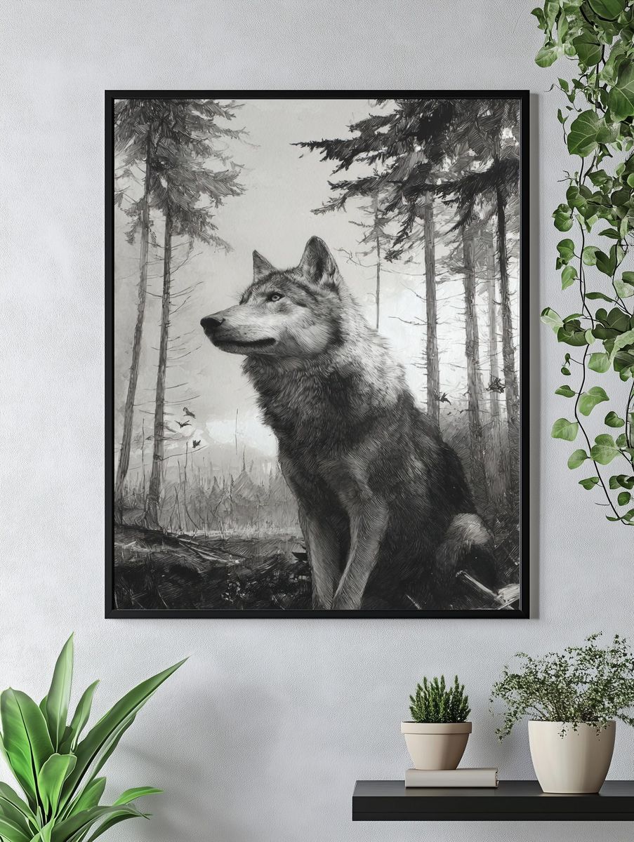 Majestic Wolf — Fine Art Print. — room view 4