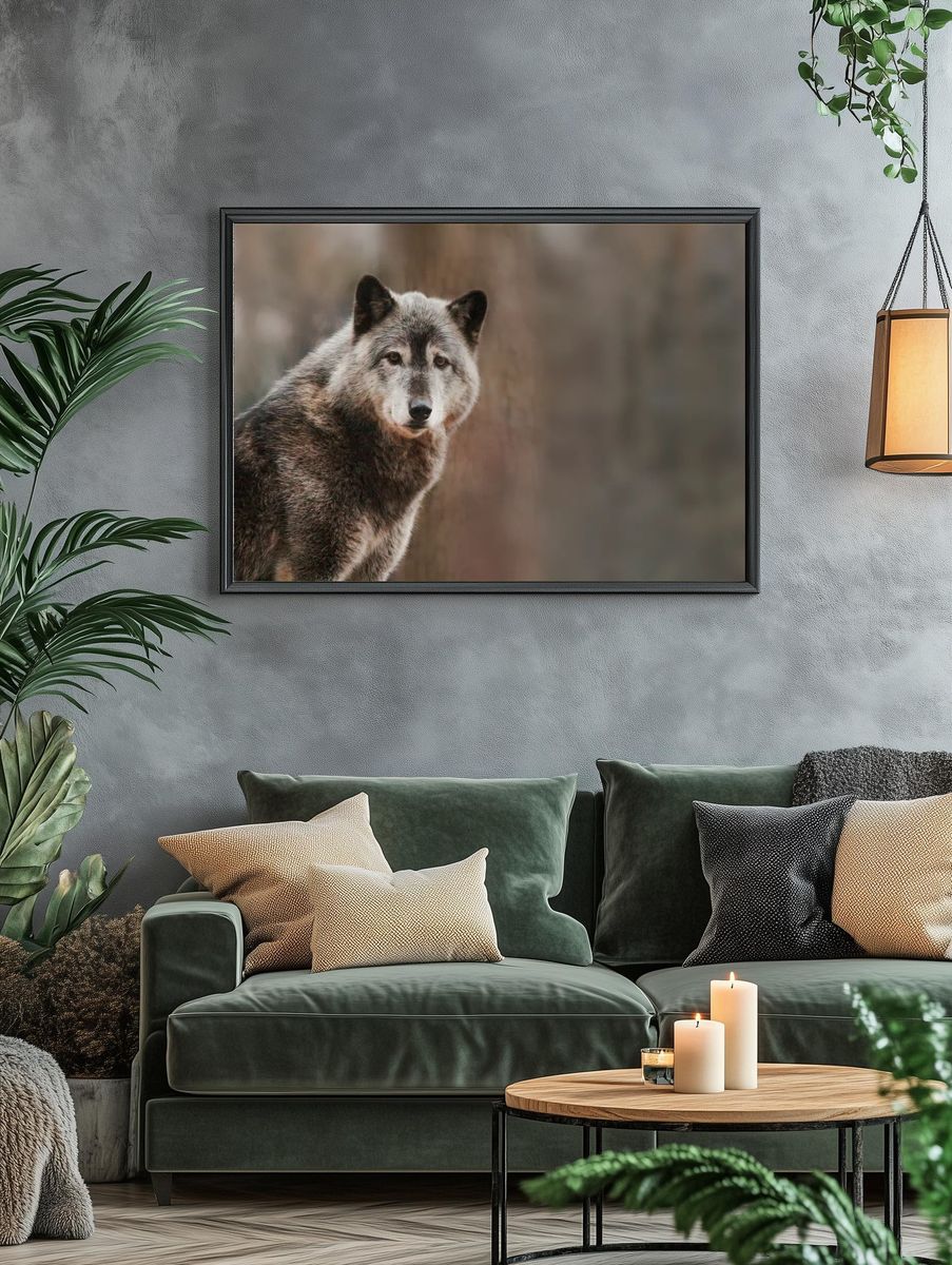 Majestic Wolf Portrait — Animal Photography Print. — room view 4