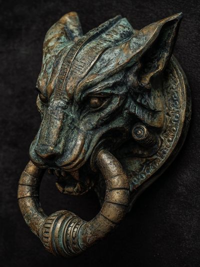 Bronze Wolf Head — Fine-Art Print. poster print