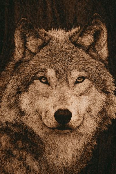 Wolf Portrait — Illustration Print. poster