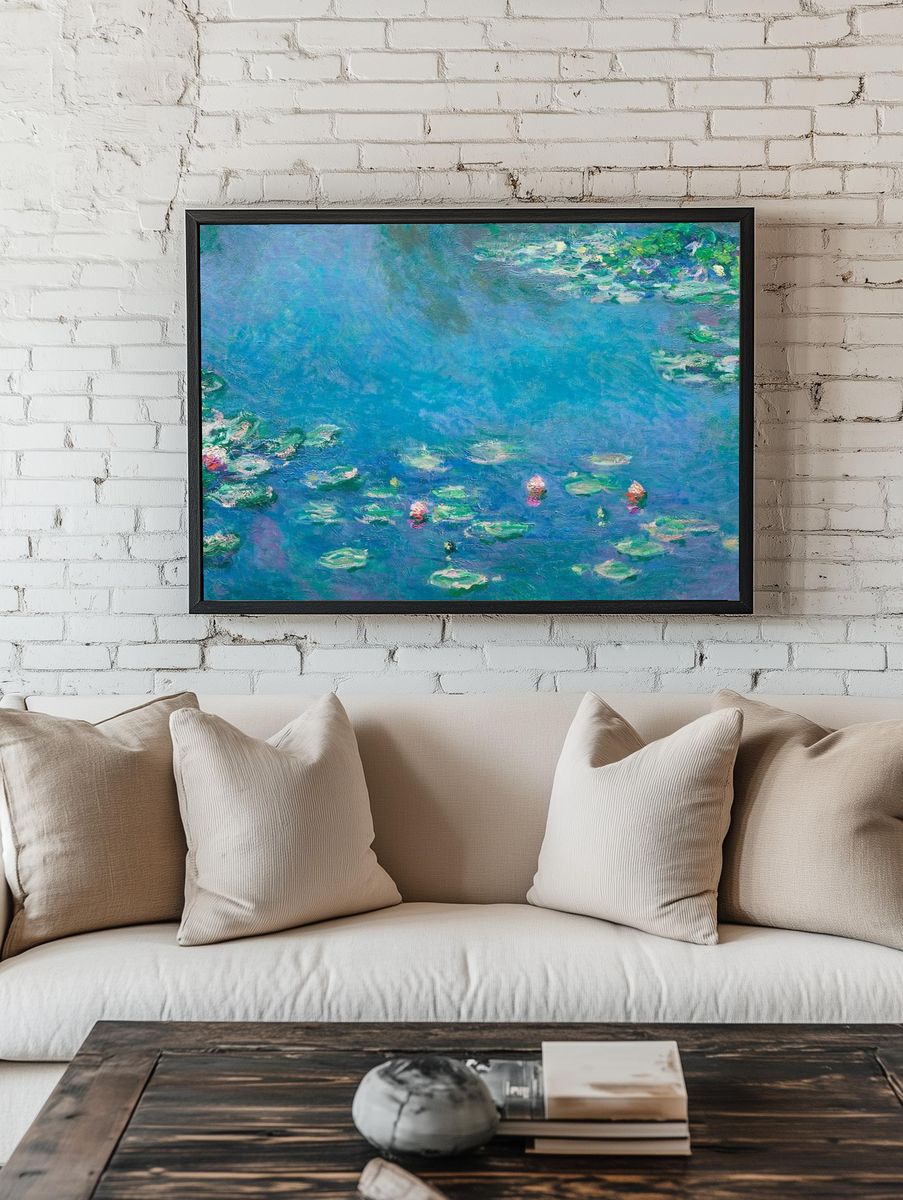 Water Lilies — Impressionism Print. — room view 1