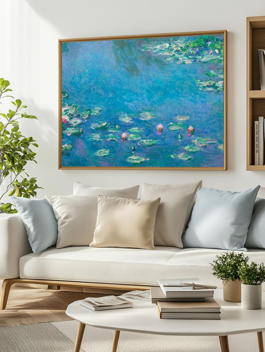 Water Lilies — Impressionism Print. — room view 2