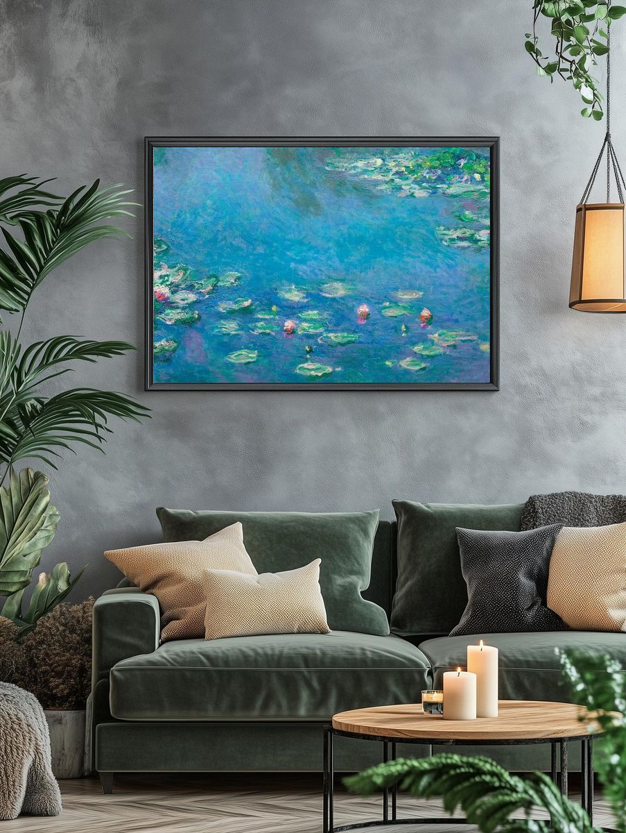 Water Lilies — Impressionism Print. — room view 4